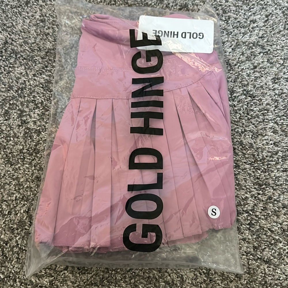 Gold Hinge Pink Tennis Skirt NWT
